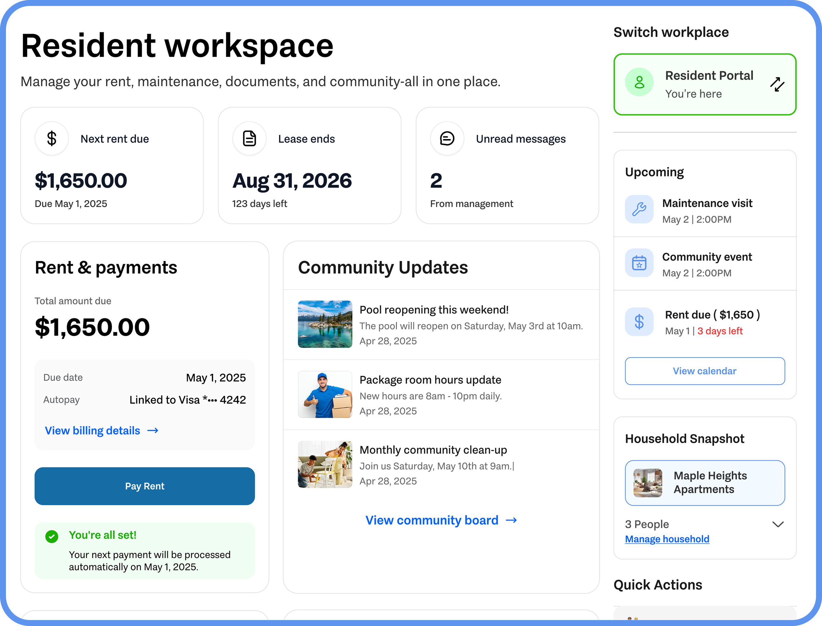 Montreal rental management dashboard preview